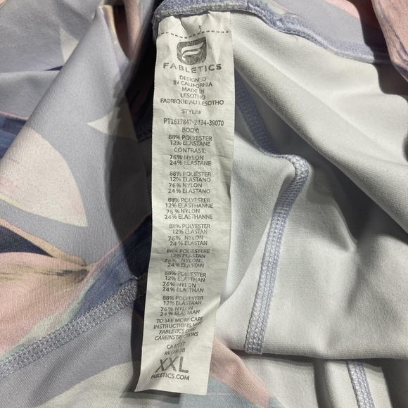 Fabletics Define Powerhold High Waisted Legging Tropicales Print Women's XXL EUC - Picture 6 of 7